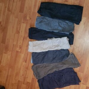 7 pair mens cargo shorts